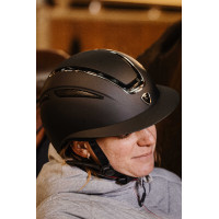Casque Equithème Agris visière large Noir argenté