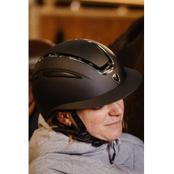 Casque Equithème Agris visière large Noir argenté
