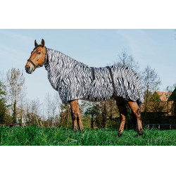 Anti-eczeem deken zebra Riding World Zwarte / witte zebra Motieven Anti-eczeem deken zebra Riding World Zwarte / witte zebra Motieven