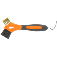 Hoefkrabber borstel metaal Hippotonic 3 in 1 Oranje
