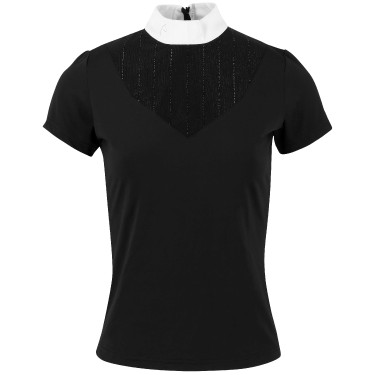 Polo Equithème Funza Korte mouwen Zwart