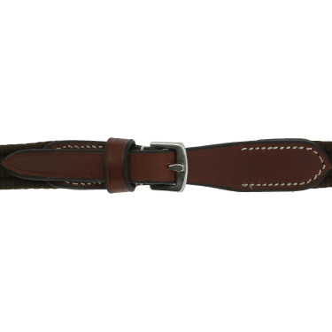 Rênes sangles Eric Thomas 16mm Havane Marron