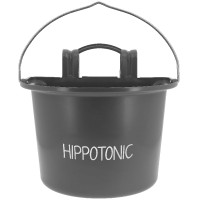 Mangeoire Hippotonic à crochets et anse Gris foncé