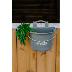 Hippotonic voederbak met haken en handvat Donkergrijs