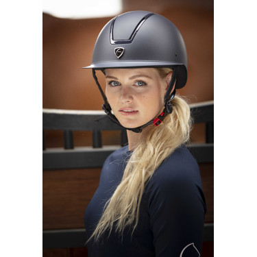 Casque Equithème Glint Mat Bleu / bleu