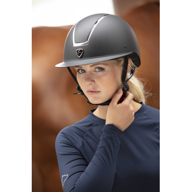 Casque Equithème Glint Mat Noir mat / argenté
