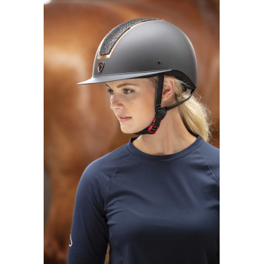 Casque Equithème Glint Mat Noir mat / rose Casque Equithème Glint Mat Noir mat / rose