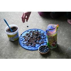 Lik-It liksteenmat Graze Maze Blauw