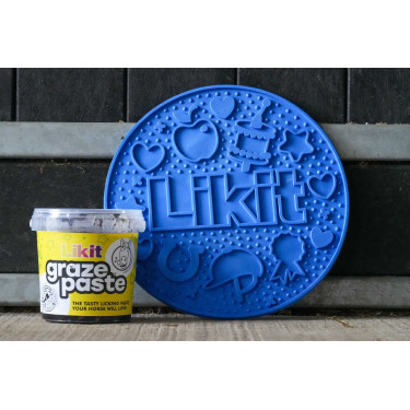 Lik-It liksteenmat Graze Maze Blauw