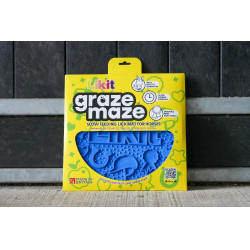 Lik-It liksteenmat Graze Maze Blauw