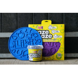 Lik-It liksteenmat Graze Maze Blauw