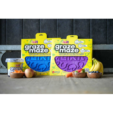 Lik-It liksteenmat Graze Maze Blauw