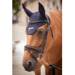 Bonnet chevaux Pénélope Coton Marine Bleu marine