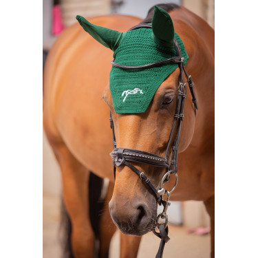 Bonnet chevaux Pénélope Coton Vert foncé