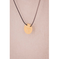 Collier Adelya Pénélope corde noir Doré