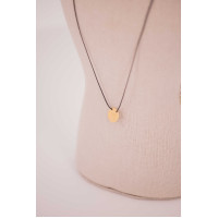 Adelya Pénélope halsketting zwarte koord Goudkleurig