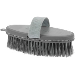 Brosse douce Je t'aime Equithème Strass Gris Brosse douce Je t'aime Equithème Strass Gris