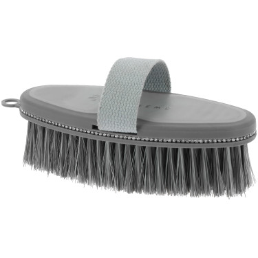 Brosse douce Je t'aime Equithème Strass Gris Brosse douce Je t'aime Equithème Strass Gris