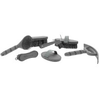 Brosse douce Je t'aime Equithème Strass Gris