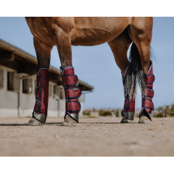 Guêtres de transport Equithème Tyrex 1200D Renforcées Bordeaux