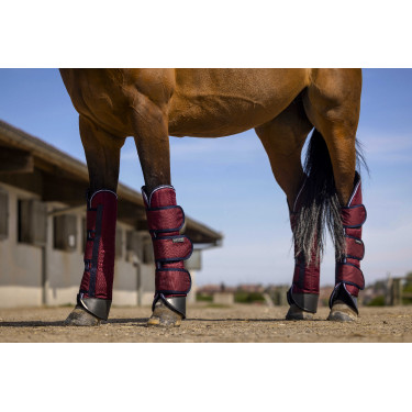 Guêtres de transport Equithème Tyrex 1200D Renforcées Bordeaux