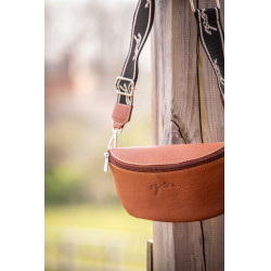 Sac banane Pénélope Smile Cognac Marron