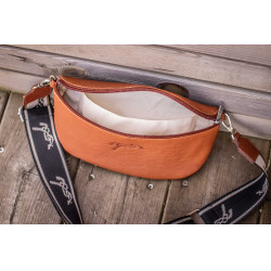 Sac banane Pénélope Smile Cognac Marron