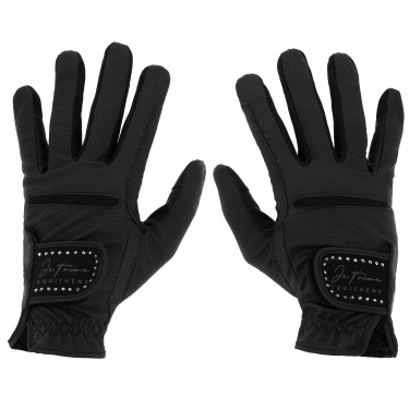 Handschoenen Ik hou van je Equithème Strass Zwart