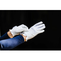 Gants Je t'aime Equithème Strass Blanc