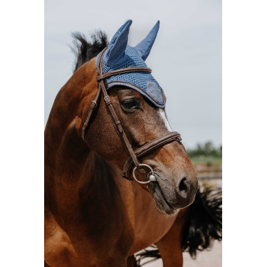 Bonnet chasse mouche Equithème Chic Bleu Bonnet chasse mouche Equithème Chic Bleu