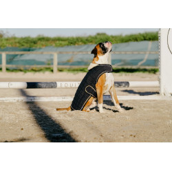 Couverture pour chien Je t'aime Equithème Noir