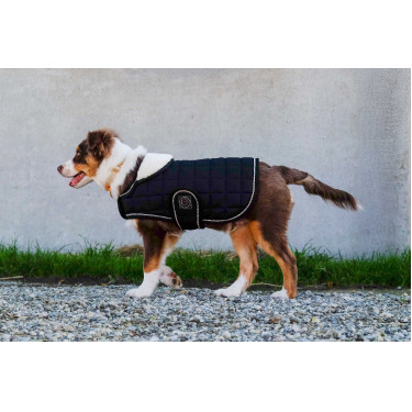 Couverture pour chien Je t'aime Equithème Noir