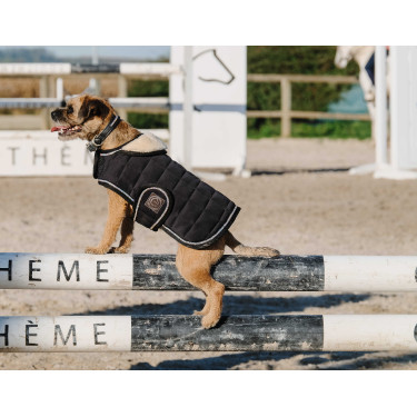 Couverture pour chien Je t'aime Equithème Noir