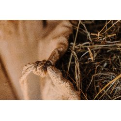 HIPPOTONIC hooinet van touw - Naturel Beige / zwart