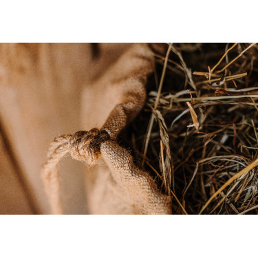 HIPPOTONIC hooinet van touw - Naturel Beige / zwart