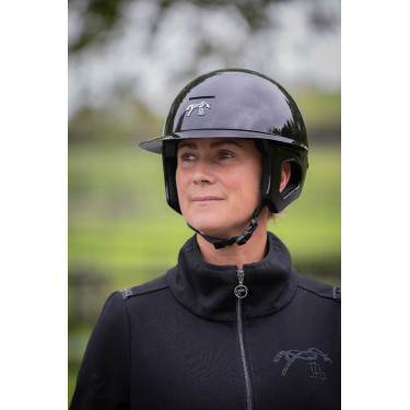 Pénélope matte helm met lange klep Glanzend zwart Pénélope matte helm met lange klep Glanzend zwart