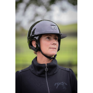 Casque Pénélope visière longue Noir brillant Casque Pénélope visière longue Noir brillant