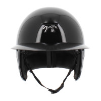 Casque Pénélope visière longue Noir brillant
