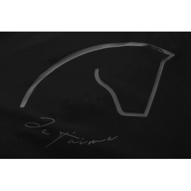 Waterafstotende jas Ik hou van je Equithème Dakota Zwart