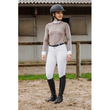 Polo Equithème Estoril Taupe Marron Polo Equithème Estoril Taupe Marron