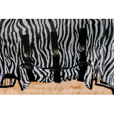 Rijhemd Riding World Belly Mesh Zwart / wit zebrapatroon Motieven