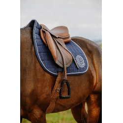 Tapis de selle Je t'aime Equithème Compet Bleu