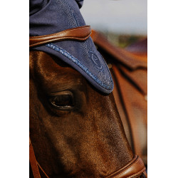 Bonnet chasse mouche Je t'aime Equithème Origine Bleu marine