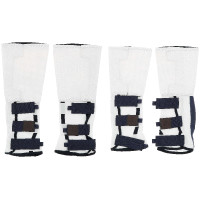 Guêtres anti-mouches Equithème Pro par 4 Blanc