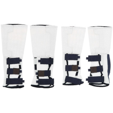 Guêtres anti-mouches Equithème Pro par 4 Blanc