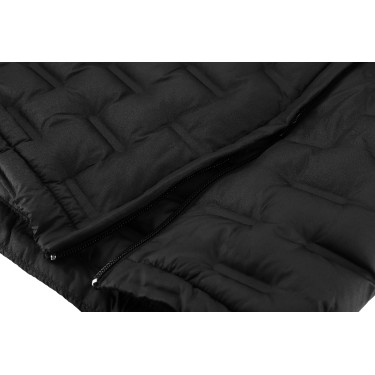 Veste longue sans manches matelassée sans couture Je t'aime Equithème Navina femme Noir