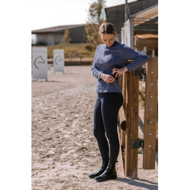 T-shirt Equithème Originals Emily dames Blauw / grijs