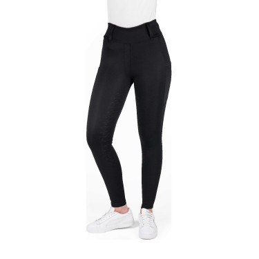 Equithème Alizé dameslegging met volledige siliconen grip Zwart