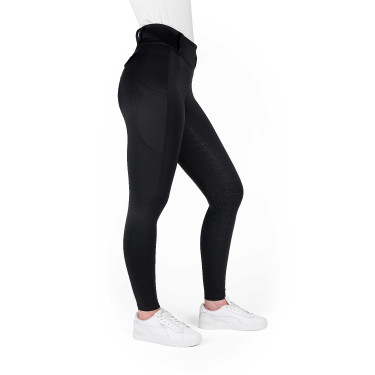 Equithème Alizé dameslegging met volledige siliconen grip Zwart