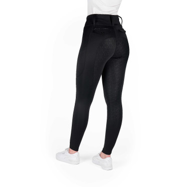 Equithème Alizé dameslegging met volledige siliconen grip Zwart